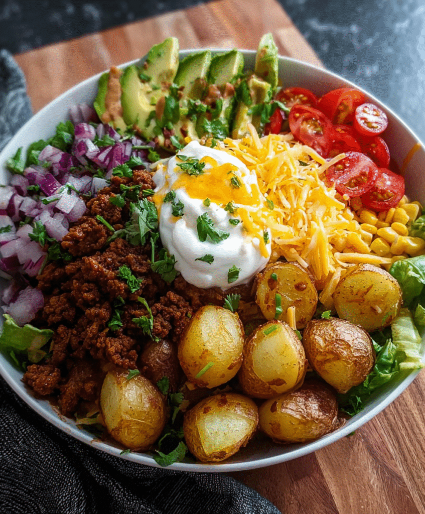 Loaded Potato Taco Bowl